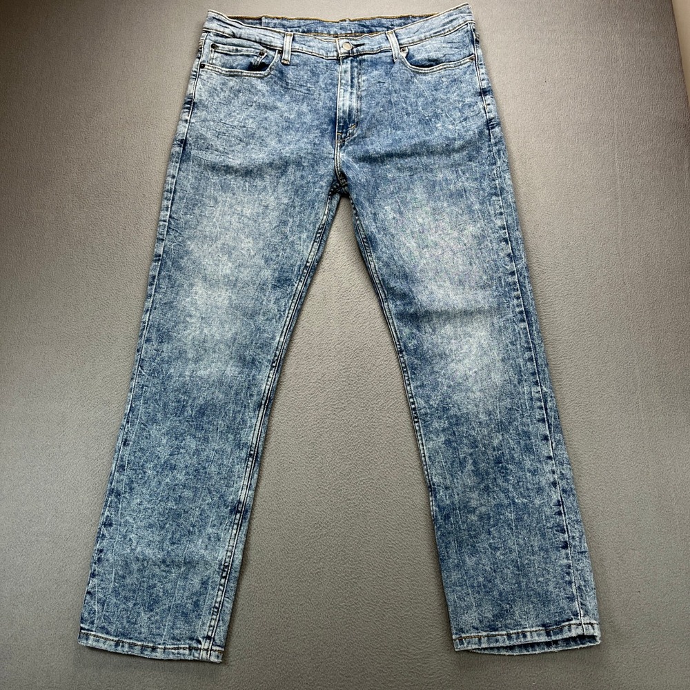 Levis 511 Slim Fit Jeans Men 38x30 (FIT 37x29) Blue Acid Wash Denim Pants Casual